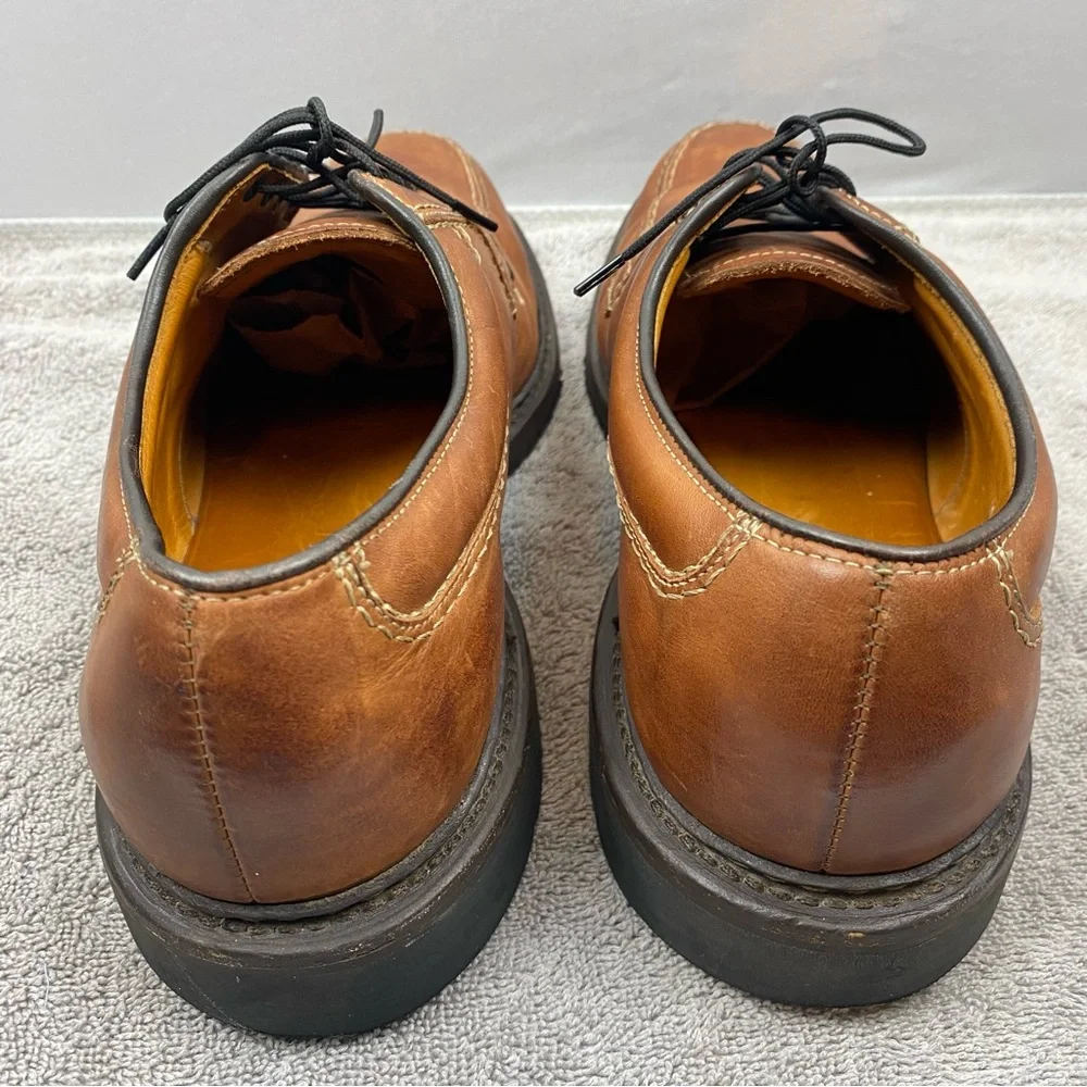 Allen Edmonds Wilbert Men Sz 10 Brown Leather Split Toe Derby Shoes Preppy